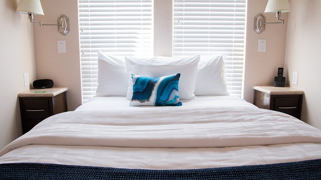 Bed in bedroom